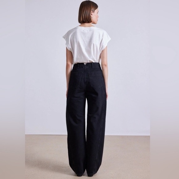 NEW Apiece Apart Women's Meridan
Jeans Relaxed Ballon in Luna Black Sz 28 S - Picture 4 of 9